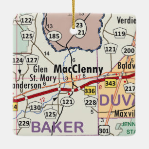 Ornement En Céramique Carte MacClenny Florida