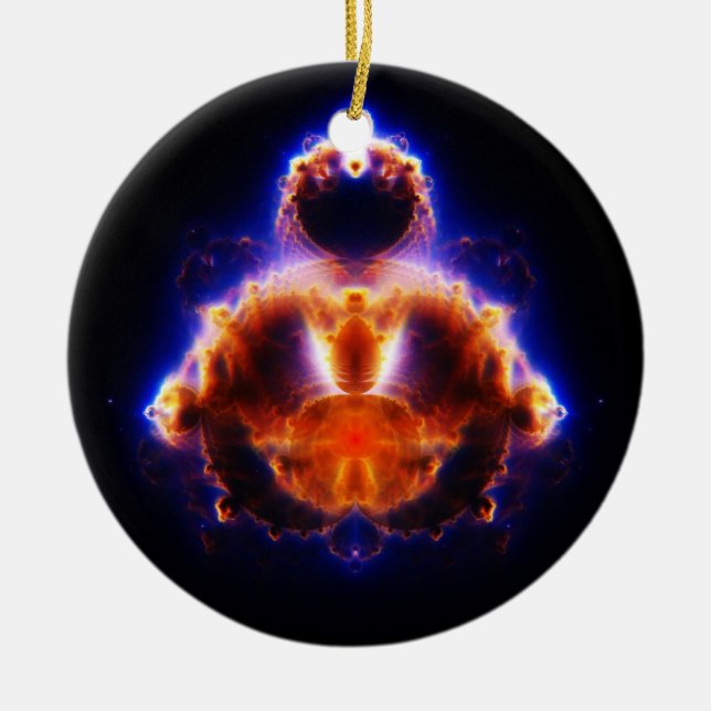 Ornement En Céramique Carte Mandelbrot Gautama Buddha réglé de (Devant)