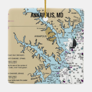 Ornement En Céramique Carte MD Annapolis