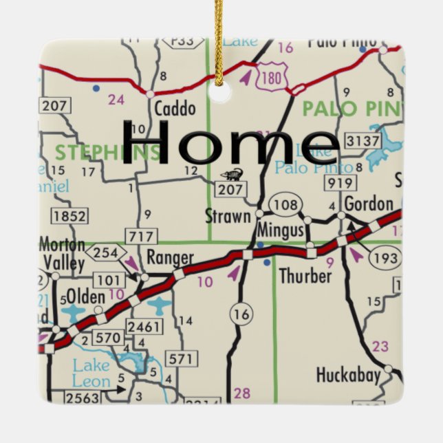 Ornement En Céramique Carte Paille TX (Dos)