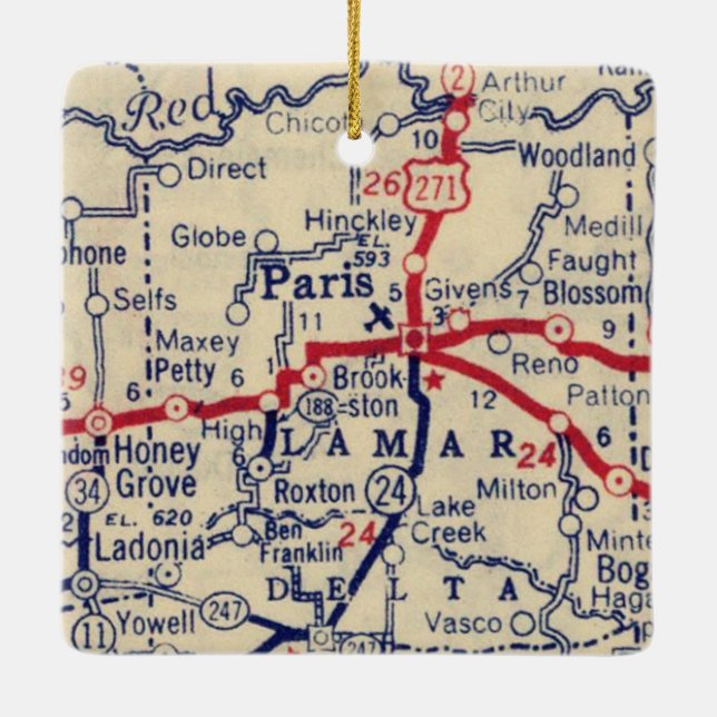 Ornement En Céramique Carte Paris TX 1941 (Dos)