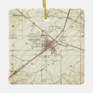 Ornement En Céramique Carte topo Carrizozo NM