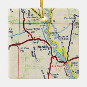 Ornement En Céramique Carte Vintage de l'Aigle