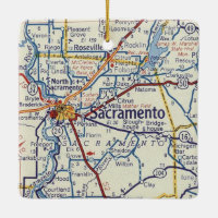 Carte Vintage de Sacramento