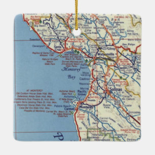Ornement En Céramique Carte Vintage des Salinas