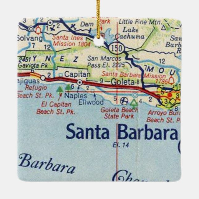 Ornement En Céramique Carte Vintage père Noël Barbara (Dos)