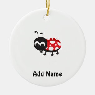 Ornement En Céramique Carton mignon Ladybug