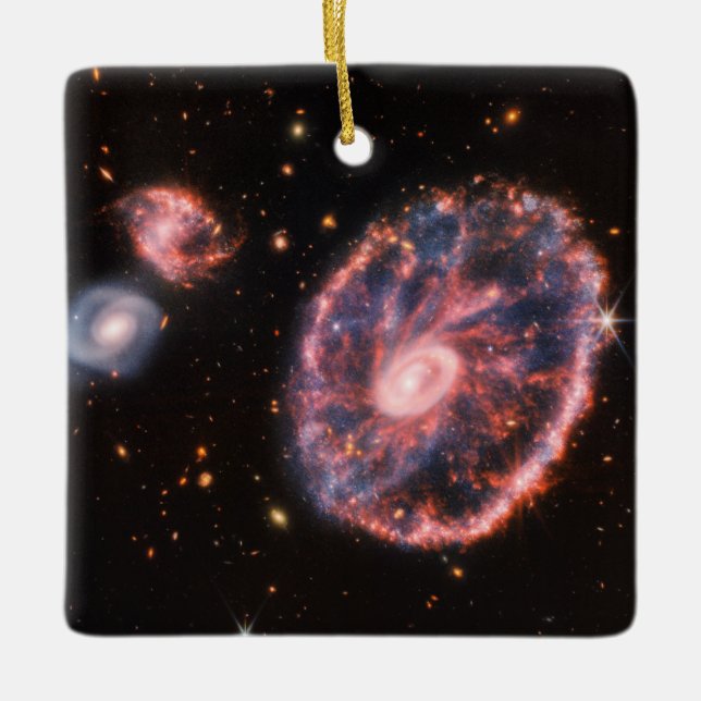 Ornement En Céramique Cartwheel Galaxy JWST James Webb Télescope spatial (Devant)