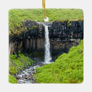 Ornement En Céramique Cascade de Svartifoss à Skaftafell - Islande