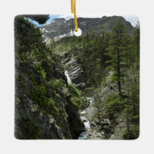 Ornement En Céramique Cascades et sommet d'Appistoki dans le parc nation