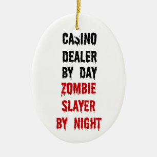 Ornement En Céramique Casino Dealer Zombie Slayer