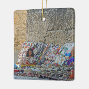 Ornement En Céramique Casquettes des Vendeur-Sacs n de trottoir