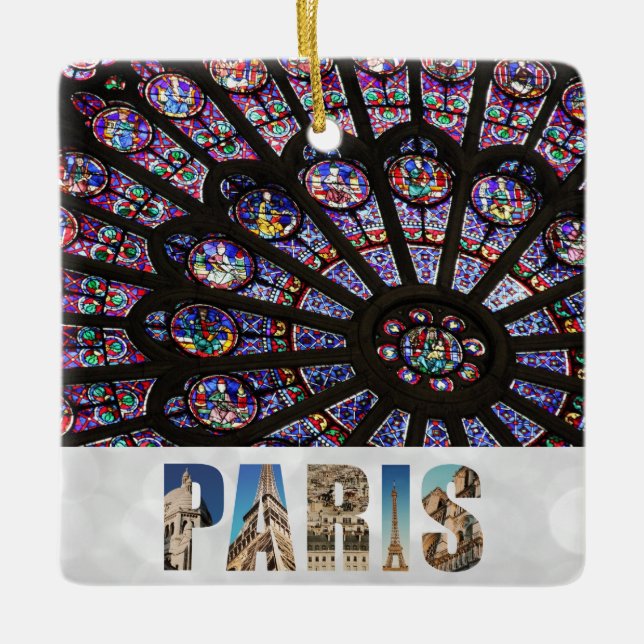 Ornement En Céramique Cathédrale Notre-Dame de Paris Vitraux (Devant)