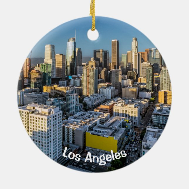 Ornement En Céramique Centre-ville de Los Angeles City View (Dos)
