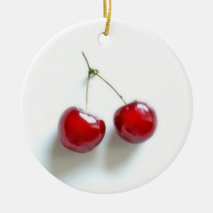 Ornement En Céramique Cerises rouges