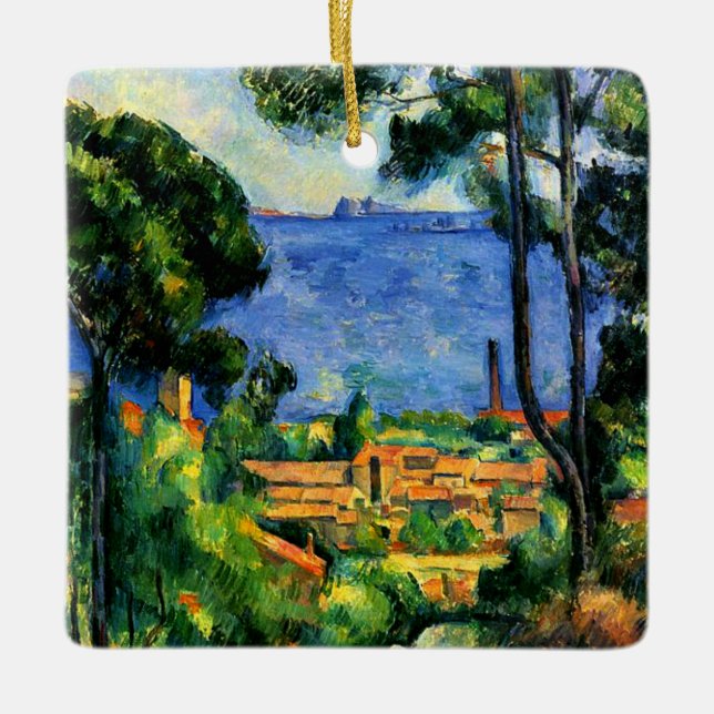 Ornement En Céramique Cezanne - View of l'Estaque, (Devant)