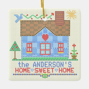 Ornement En Céramique Chambre croisée à la maison douce à la maison de