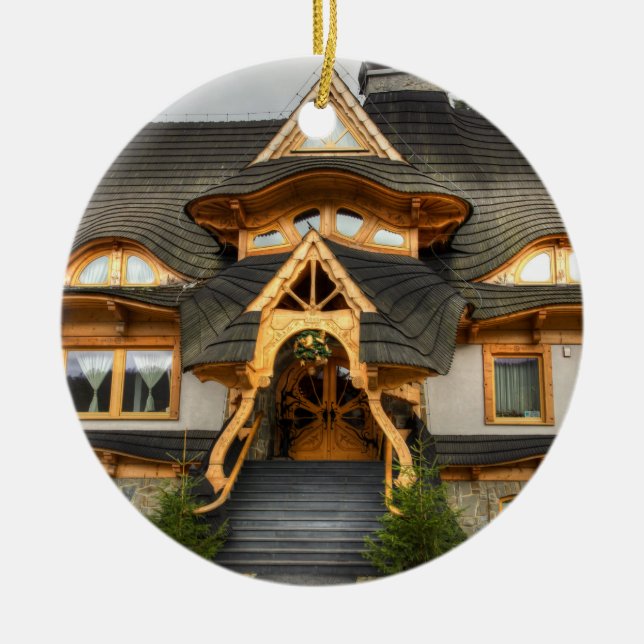 Ornement En Céramique Chambre polonaise en bois dans Zakopane (Devant)