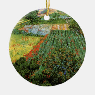 Ornement En Céramique Champ aux coquelicots par Vincent van Gogh