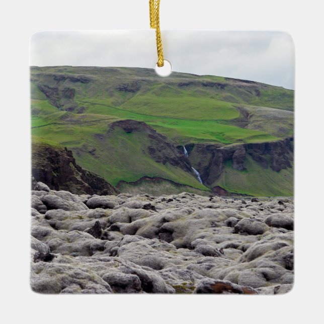 Ornement En Céramique Champ de lave Eldhraun - Sud de l'Islande (Devant)