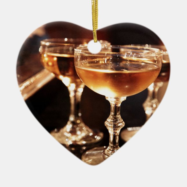 Ornement En Céramique Champagne glass goltoast (Devant)