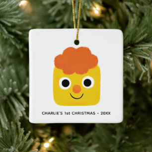 Ornement En Céramique Chansons super simples   Premier Noël personnalisé