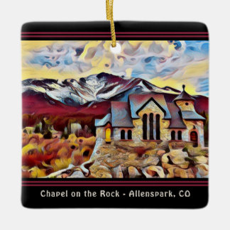 Ornement En Céramique Chapelle personnalisée sur le Rock Colorado Noël