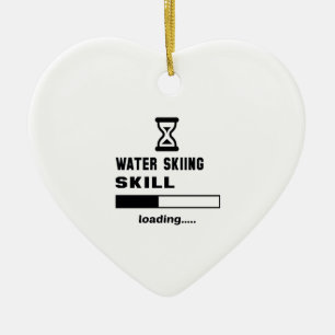 Ornement En Céramique Chargement de compétence de ski d'eau ......