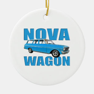 Ornement En Céramique chariot 1963 chevy du nova II de longroof