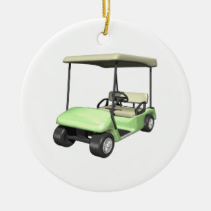Ornement En Céramique Chariot de golf
