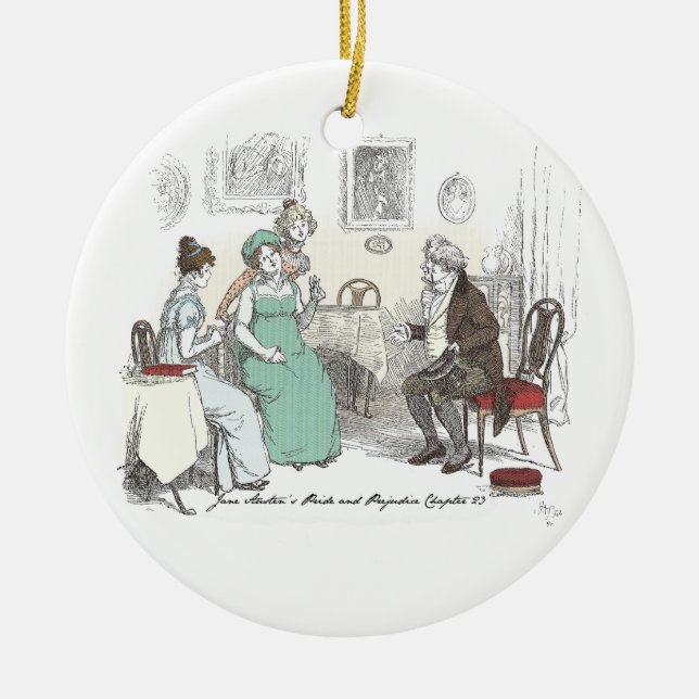 Ornement En Céramique Charlotte S'Est Engagée ! - Jane Austen Fierté & P (Devant)