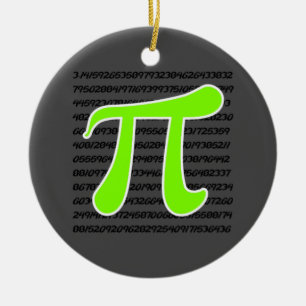 Ornement En Céramique Chartreuse, symbole Neon Green Pi