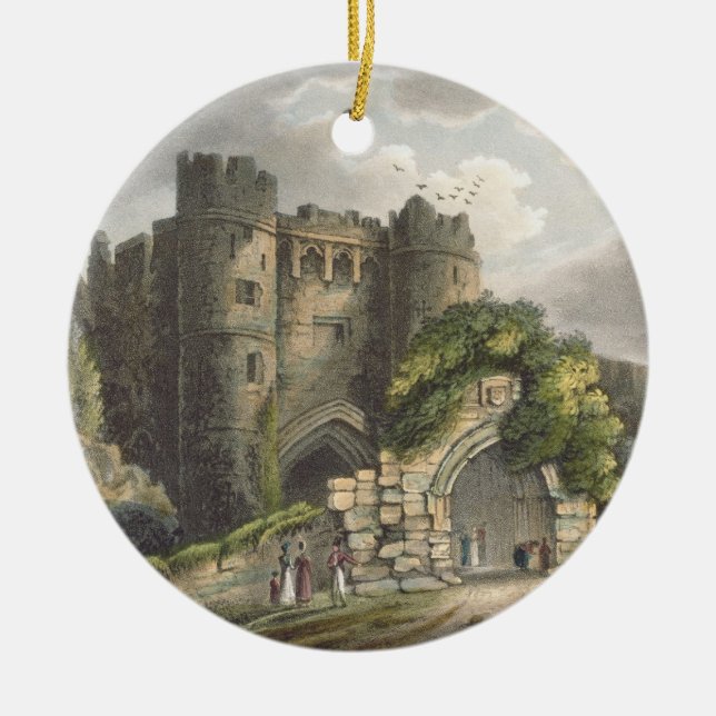 Ornement En Céramique Château de Carisbrook, 'de l'île du Wight Illustr (Devant)