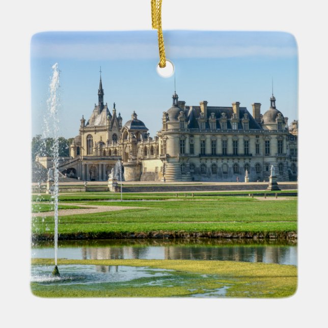 Ornement En Céramique Château de Chantilly et Notre Jardin - France (Devant)