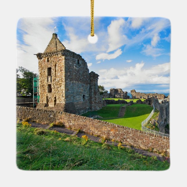 Ornement En Céramique Château de Saint Andrews, Ecosse (Dos)