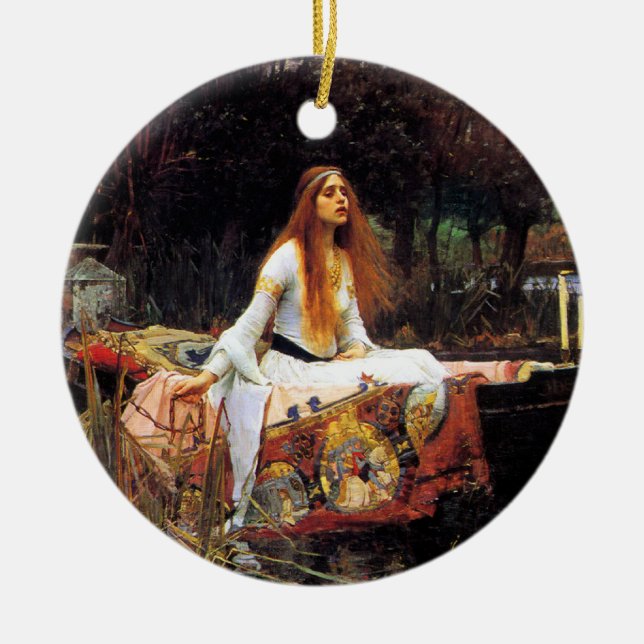 Ornement En Céramique Château d'eau Madame d'ornement de Shalott (Devant)