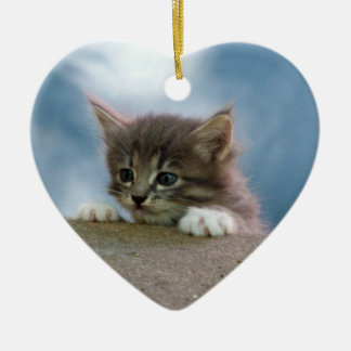 Ornement En Céramique Chaton pour Noël