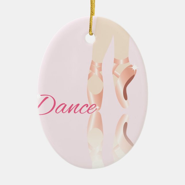 Ornement En Céramique Chaussures de ballet de danse (Devant)