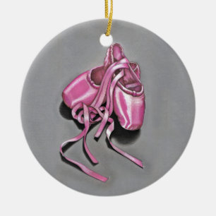 Ornement En Céramique Chaussures en Ballon Rose