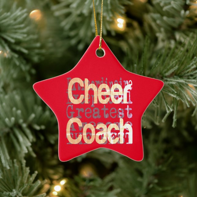 Ornement En Céramique Cheer Coach Extraordinaire (Arbre)