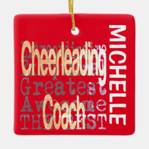 Ornement En Céramique Cheerled Coach Extraordinaire PERSONNALISÉ