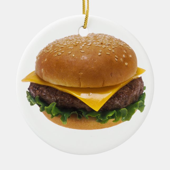 Ornement En Céramique Cheeseburger (Devant)