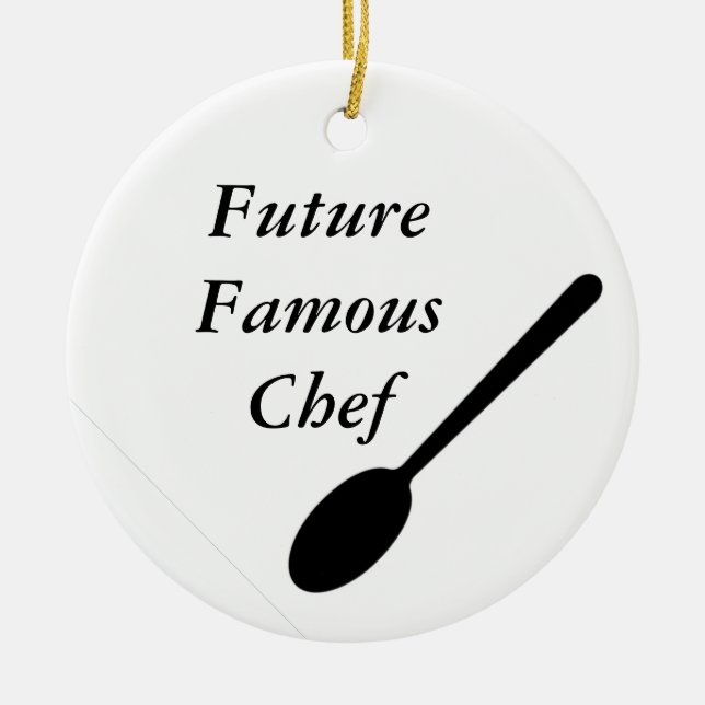 Ornement En Céramique Chef célèbre d'avenir (Devant)