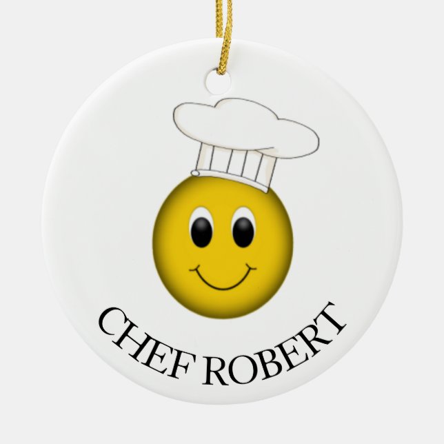 Ornement En Céramique Chef de visage personnalisé (Devant)
