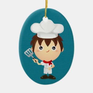 Ornement En Céramique Chef - Traiteur - SRF