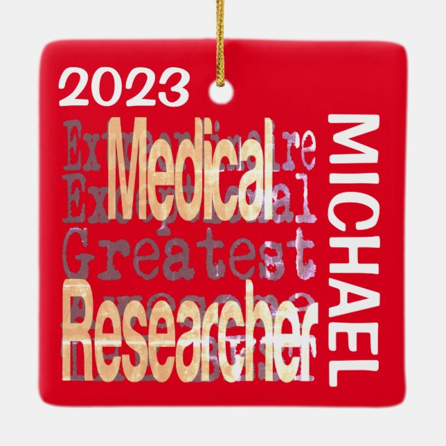 Ornement En Céramique Chercheur Médicale Extraordinaire PERSONNALISÉ (Dos)