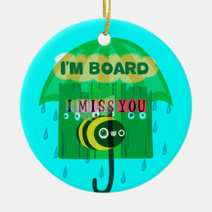 Ornement En Céramique Chérie, Tu Me Manques Tant