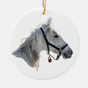 Ornement En Céramique Cheval blanc