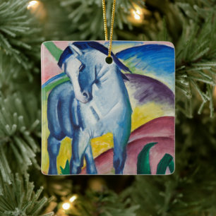 Ornement En Céramique Cheval bleu de Franz Marc, Art Vintage