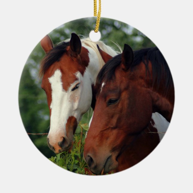 Ornement En Céramique Cheval de photographie (Devant)